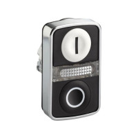 Produktbild för Schneider Electric ZB4, Knapp, Vit, Integral LED, IP66, IK06...