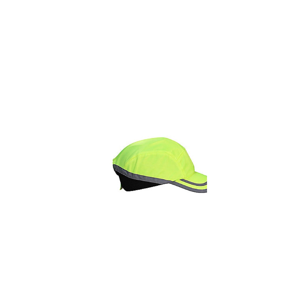 Produktbild för OS Bump Cap Hi-Viz gul – 7 cm skärm, ventilationshål, juster...