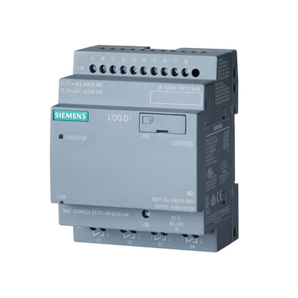 Produktbild för Siemens 6ED1052-2MD08-0BA2 PLC-styringsmodul 12 V/DC, 24 V/D...