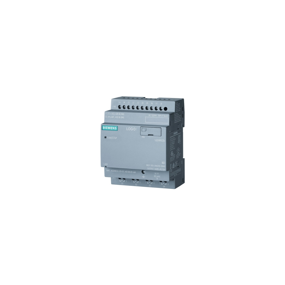 Produktbild för Siemens 6ED1052-2MD08-0BA2 PLC-styringsmodul 12 V/DC, 24 V/D...