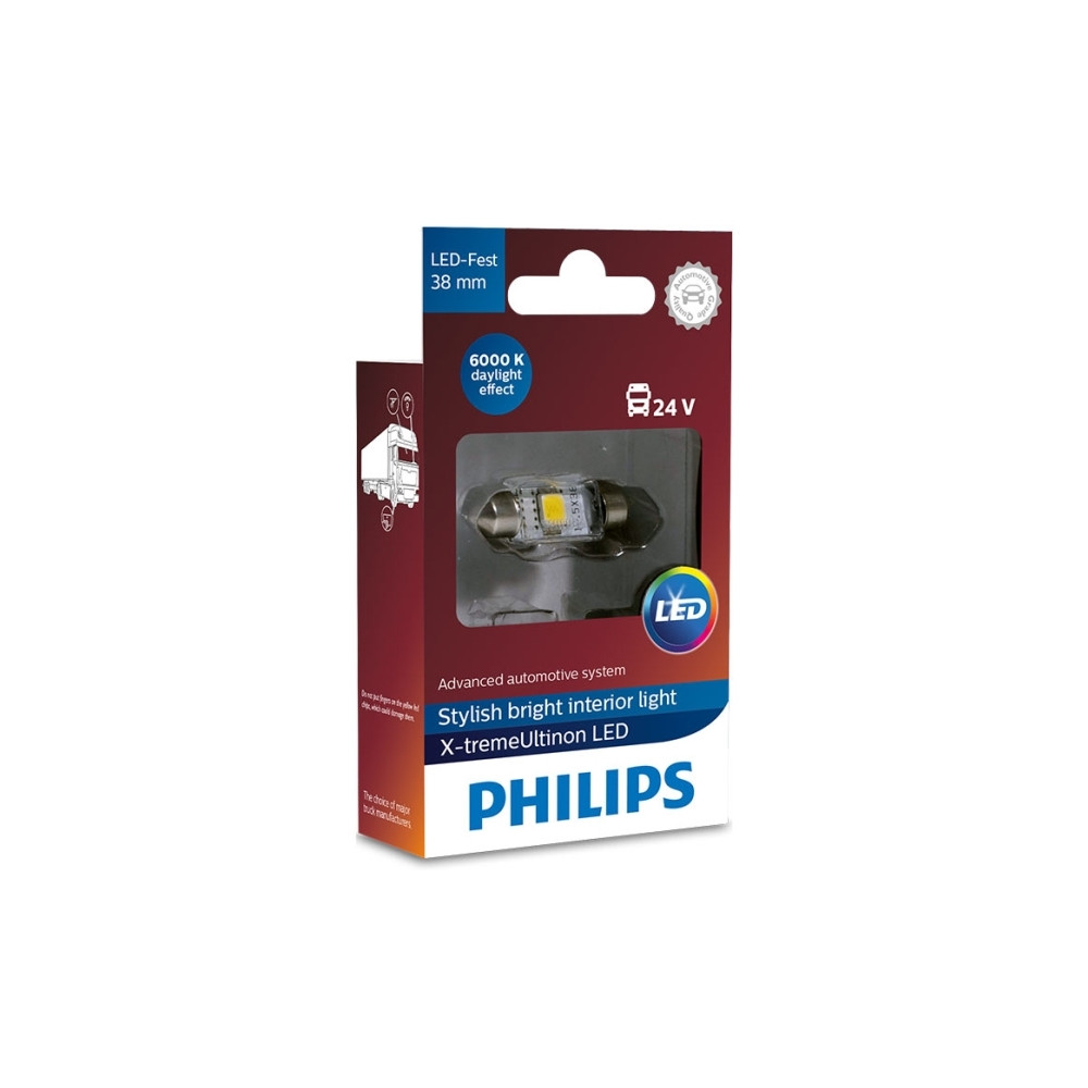 Produktbild för Philips X-treme Ultinon 6000K Pinol 38 mm 24V