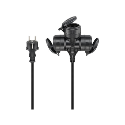 Goobay Goobay 65438, 10 m, Utomhus, Typ F, Type EF (CEE 7/7), Stänk...