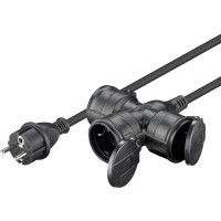 Produktbild för Goobay 65438, 10 m, Utomhus, Typ F, Type EF (CEE 7/7), Stänk...