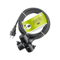 Produktbild för Goobay 65438, 10 m, Utomhus, Typ F, Type EF (CEE 7/7), Stänk...