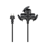 Produktbild för Goobay 65438, 10 m, Utomhus, Typ F, Type EF (CEE 7/7), Stänk...