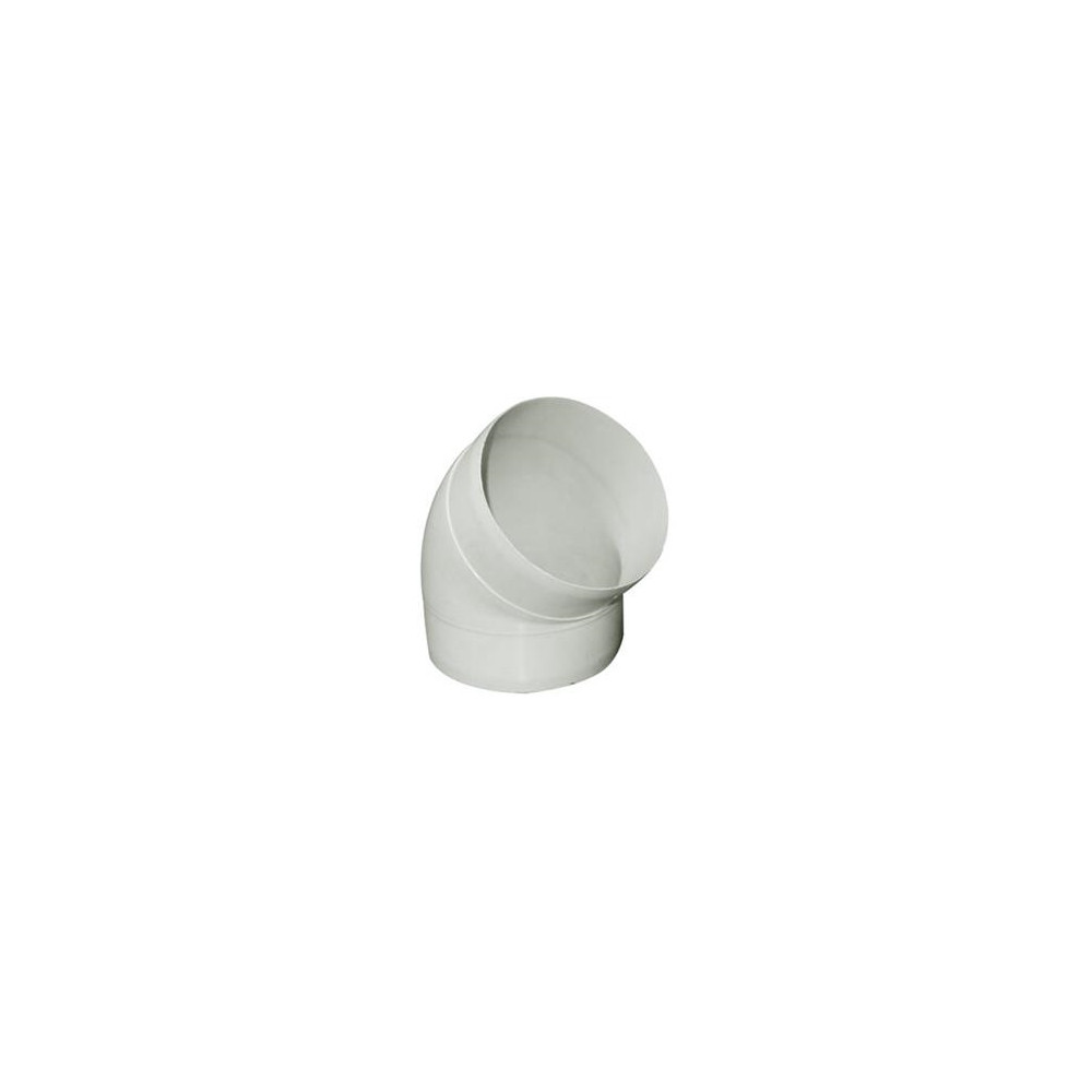 Produktbild för Fresh plastsystem 125, grå PVC, plastböj Ø125 mm, 45° (för r...