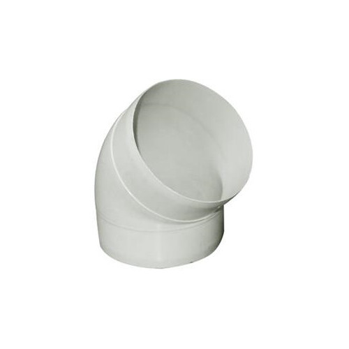 FRESH Fresh plastsystem 125, grå PVC, plastböj Ø125 mm, 45° (för r...