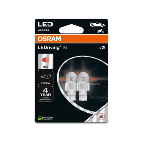 OSRAM OSRAM LEDriving SL röd W16W 12V