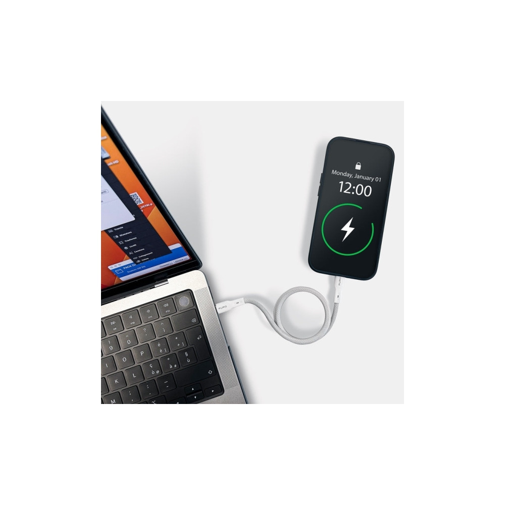 Produktbild för PURO PUCUSBCUSBCMAGWHI, 1 m, USB C, USB C, USB 3.2 Gen 2 (3....