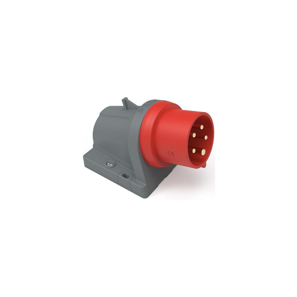 Produktbild för CEE vägguttag H6 400V 16A 5-poligt IP44 röd 94x192 mm bredd...