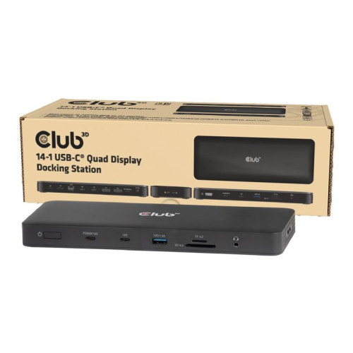 Club-3d Club 3D 8-in-1 - dockningsstation - USB-C - HDMI, DP - 1GbE