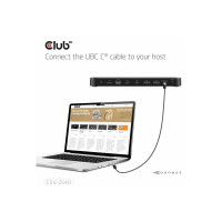 Produktbild för Club 3D 8-in-1 - dockningsstation - USB-C - HDMI, DP - 1GbE