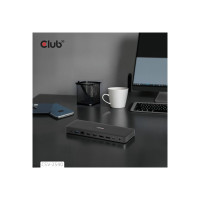 Produktbild för Club 3D 8-in-1 - dockningsstation - USB-C - HDMI, DP - 1GbE