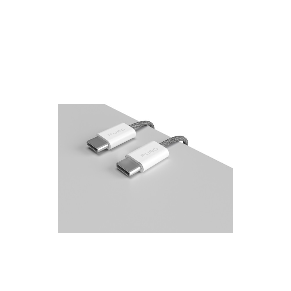 Produktbild för PURO PUCCCFABK415MTDKGREY, 1,5 m, USB C, USB C, USB 2.0, 0,4...
