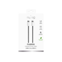Produktbild för PURO PUCCCFABK415MTDKGREY, 1,5 m, USB C, USB C, USB 2.0, 0,4...