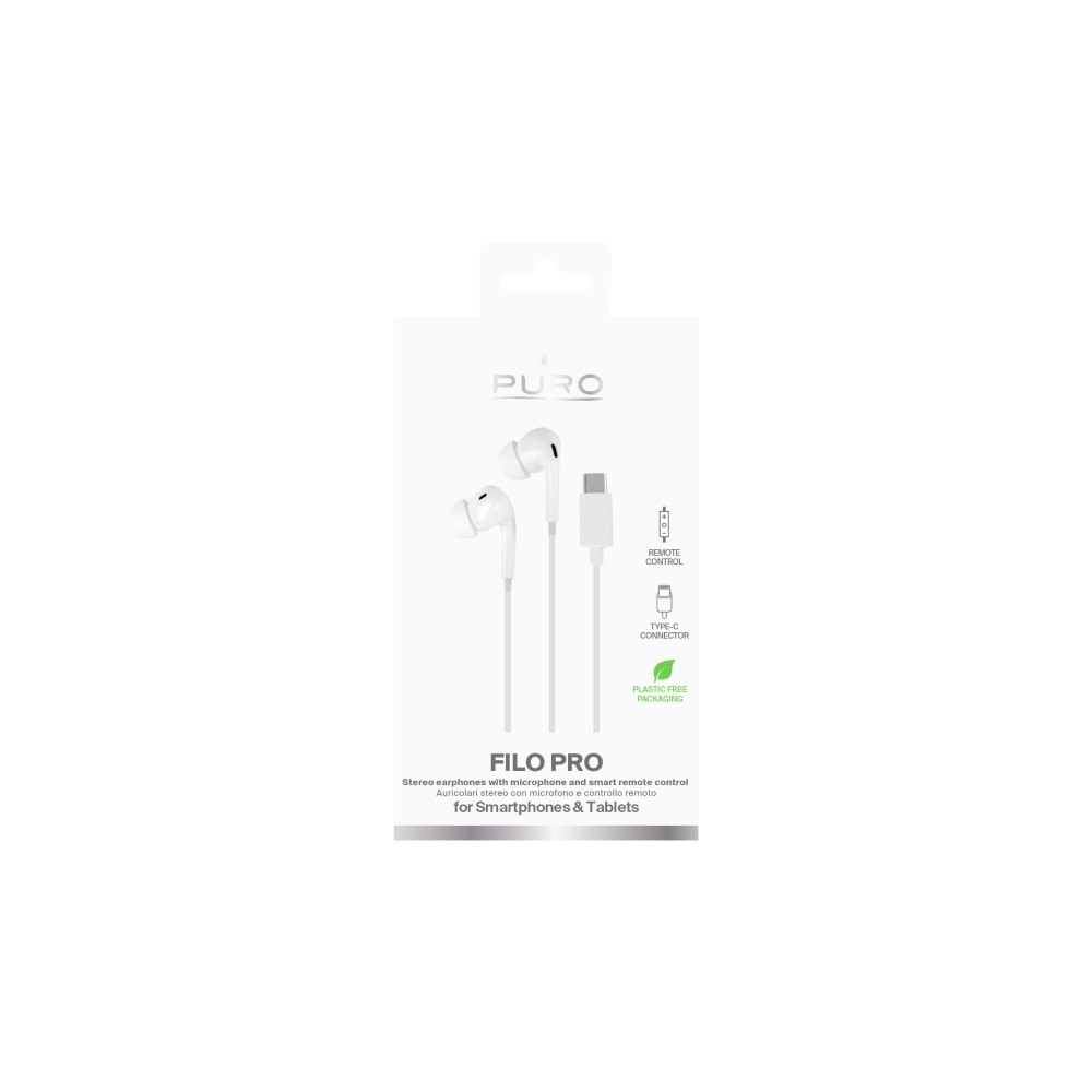Produktbild för PURO PUIPHF31USBCWHI, Sladdansluten, Samtal/musik, 11g, Head...