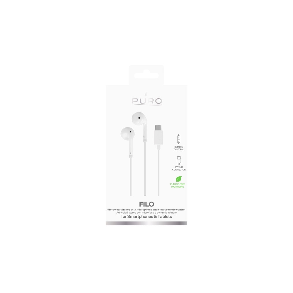 Produktbild för PURO PUIPHF32USBCWHI, Sladdansluten, Samtal/musik, 14 g, Hea...