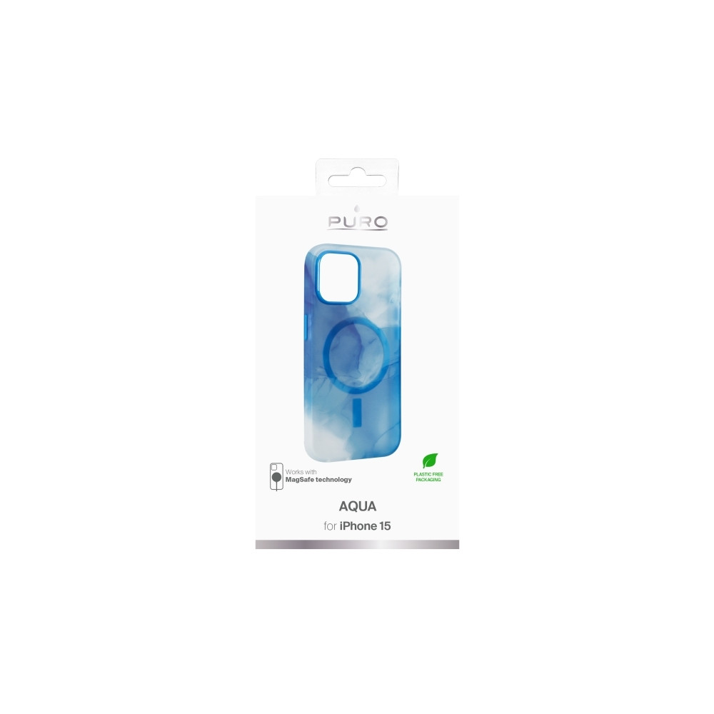 Produktbild för PURO PUIPC1561AQUALBLUE, Mobilskal, Apple, iPhone 15, 15,5 c...