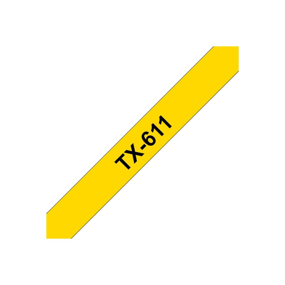 Produktbild för Brother TX611 - bandlaminat - 1 kassett(er) - Rulle (0,6 cm x 15,2 m)