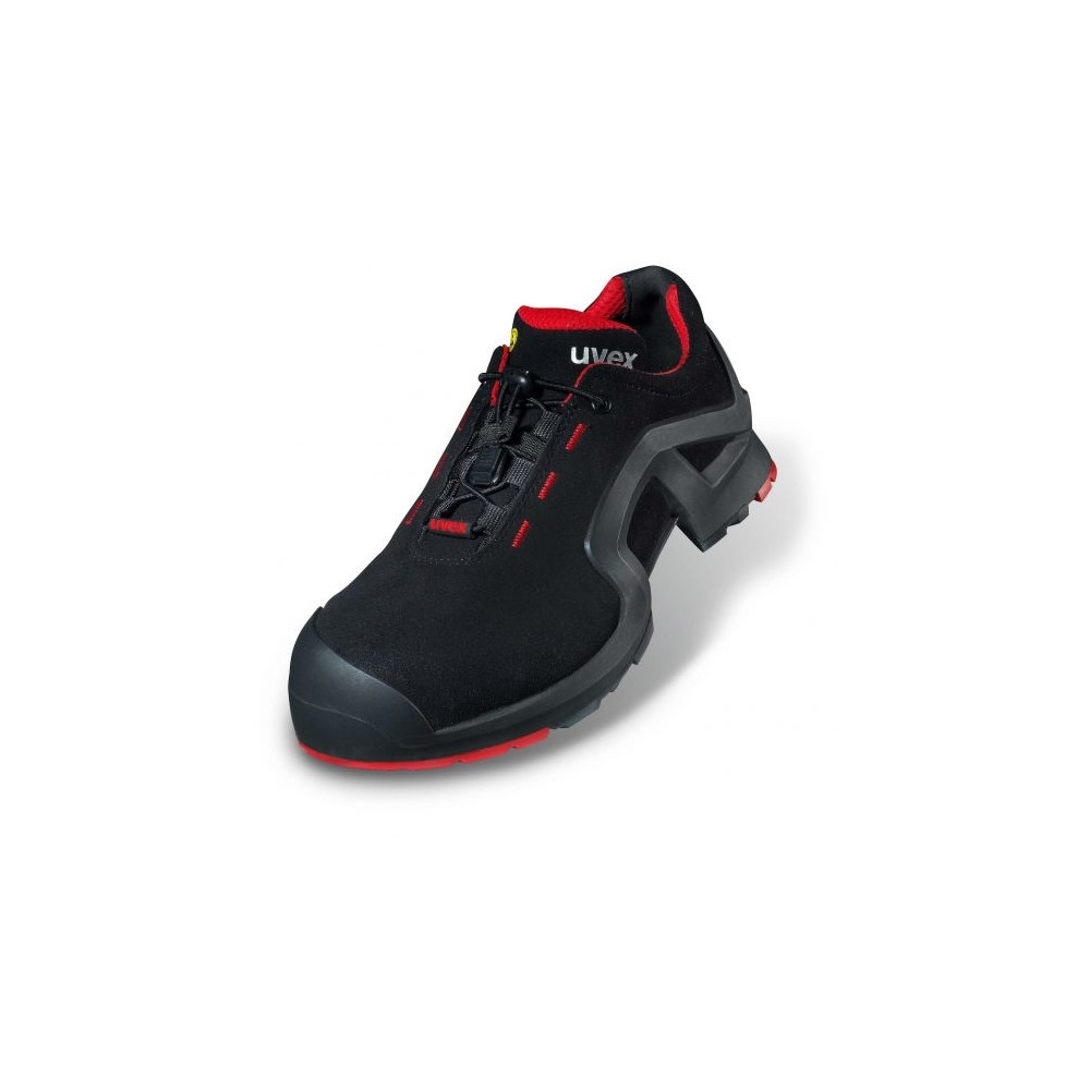 Produktbild för Uvex 85162, Unisex, Vuxen, Säkerhetsskor, Svart, Röd, ESD, S...