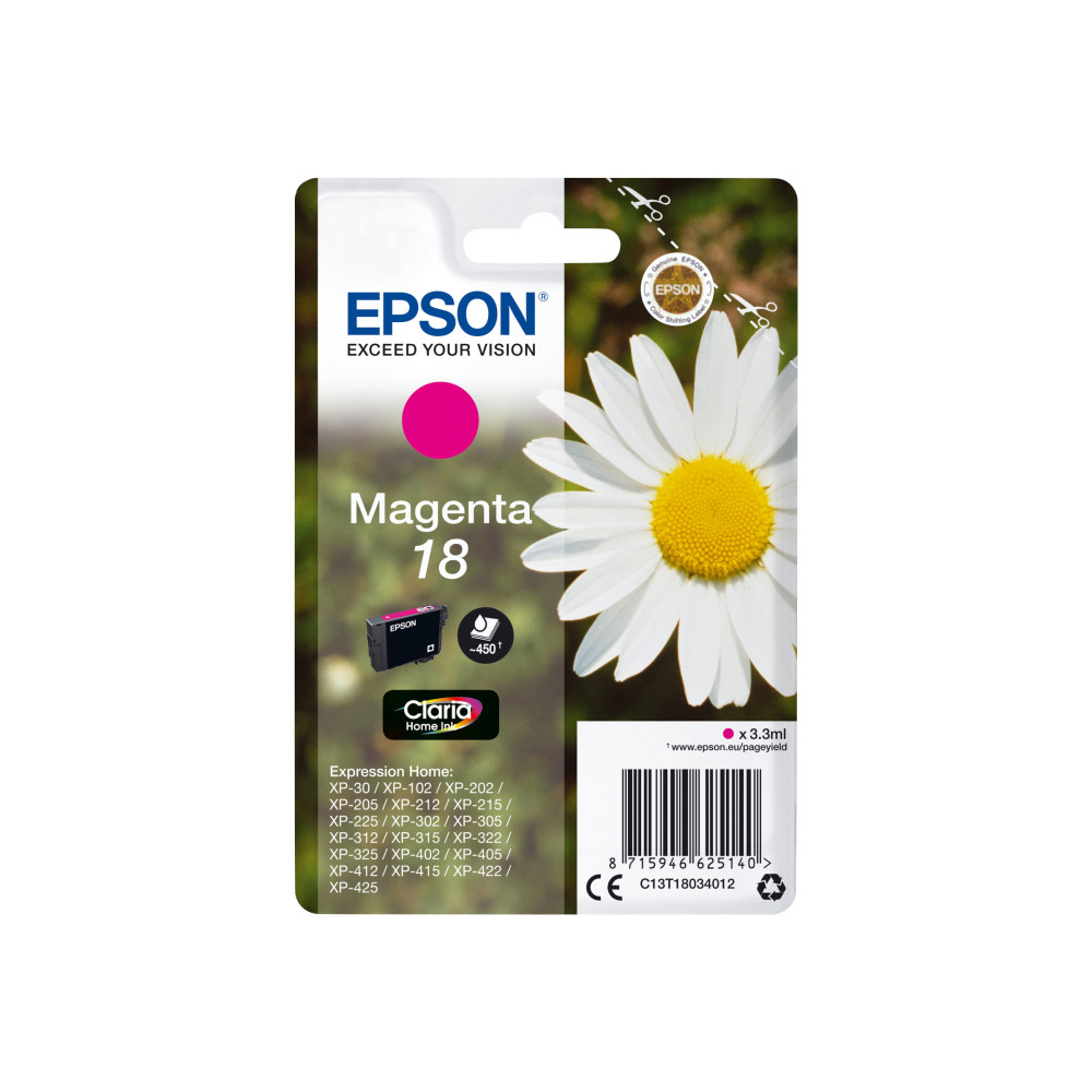 Produktbild för Epson 18 - magenta - original - bläckpatron
