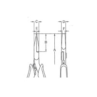 Produktbild för Bahco Elektroniktång, flacktång, Plattång, 8,6 mm, 2,5 cm, 7...