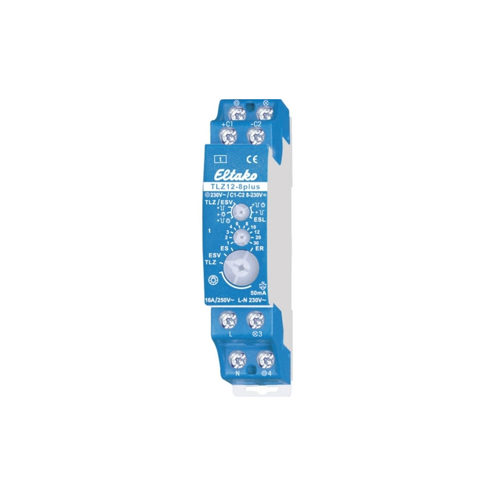 Produktbild för Eltako TLZ12-8PLUS, Tidströmställare, 1P, Blå, CE, 250 V, 18...