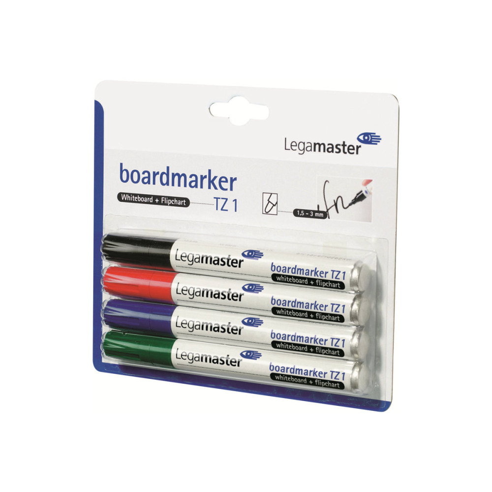 Produktbild för Legamaster TZ 1 - markering - svart, röd, blå, grön (paket om 4)