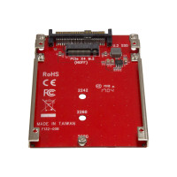 Produktbild för StarTech.com M.2 till U.2-adapter - För M.2 PCIe NVMe SSD-enheter - PCIe M.2-enhet till 2,5-tums U.2 (SFF-8639) värdadapter - M2 SSD-konverterare, röd - gränssnittsadapter - M.2 Card - U.2