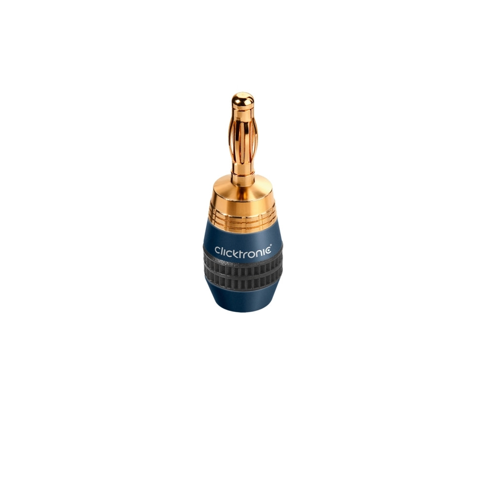 Produktbild för ClickTronic 52546, Bananplugg, guld, 152 g, -20