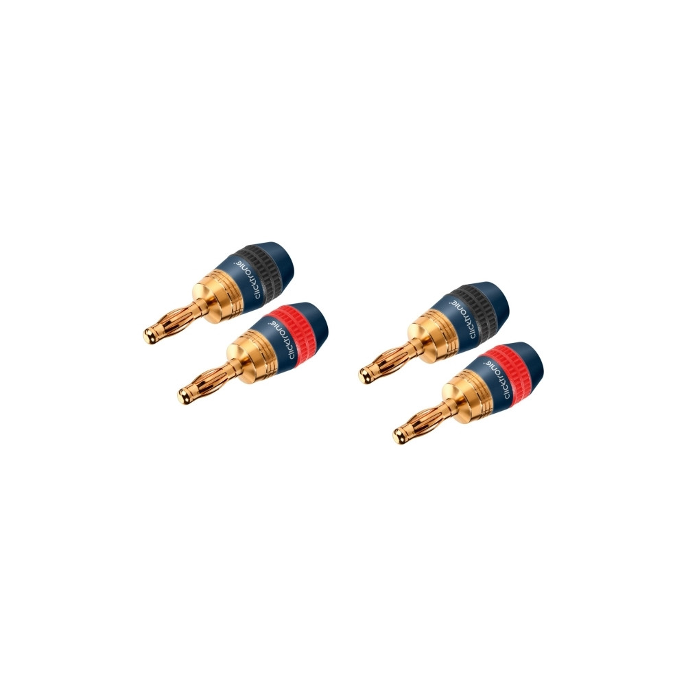 Produktbild för ClickTronic 52546, Bananplugg, guld, 152 g, -20