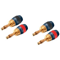 Produktbild för ClickTronic 52546, Bananplugg, guld, 152 g, -20