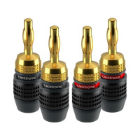 Produktbild för ClickTronic 52546, Bananplugg, guld, 152 g, -20