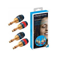 Produktbild för ClickTronic 52546, Bananplugg, guld, 152 g, -20