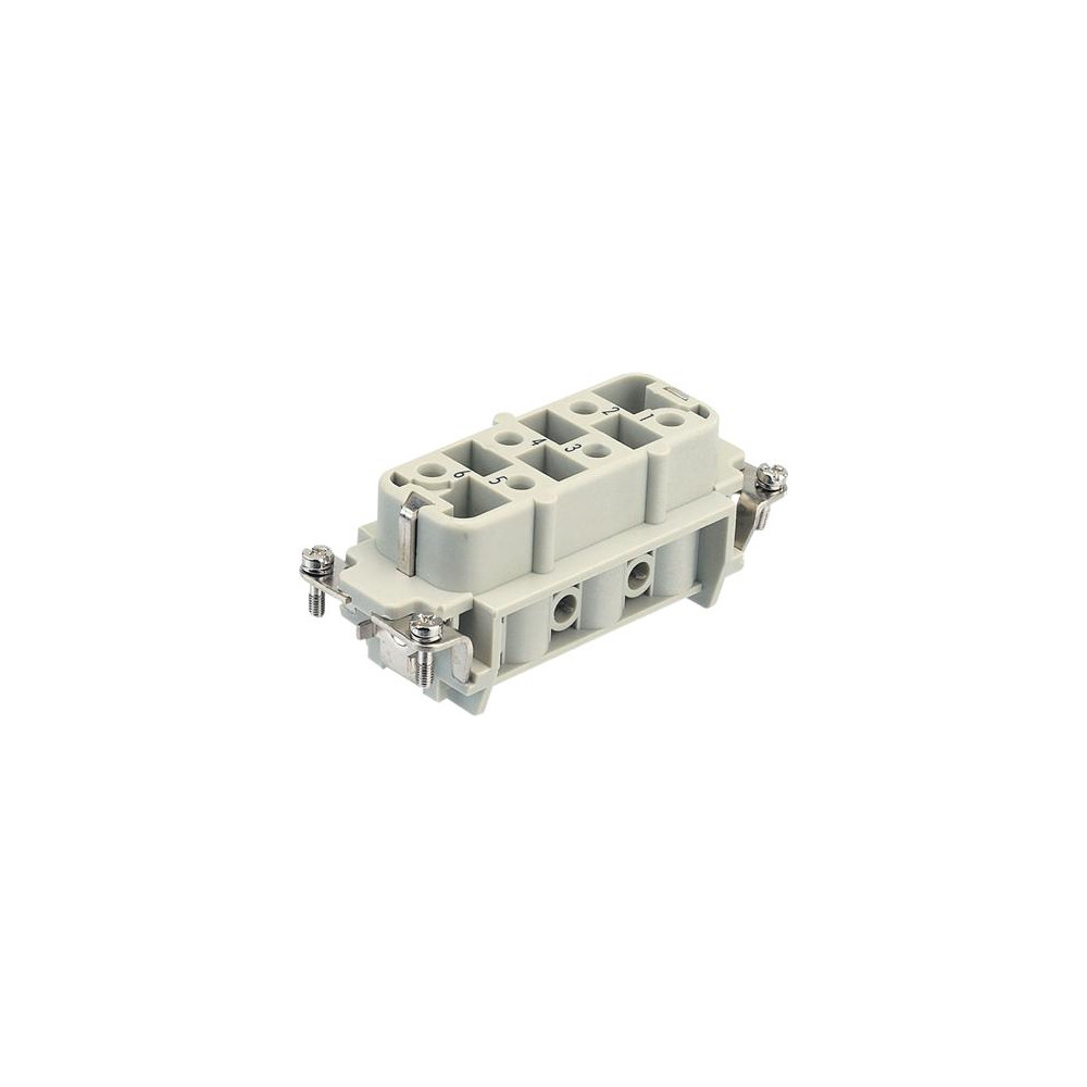 Produktbild för HARTING Han® 6 + jord HSB-honkontaktinsats typ 16B hona skru...