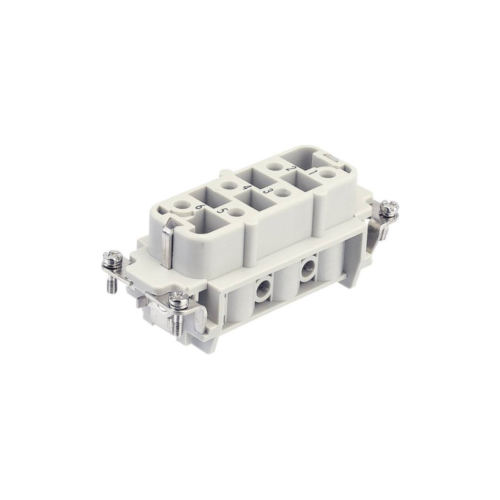 Produktbild för HARTING Han® 6 + jord HSB-honkontaktinsats typ 16B hona skru...