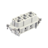 Produktbild för HARTING Han® 6 + jord HSB-honkontaktinsats typ 16B hona skru...