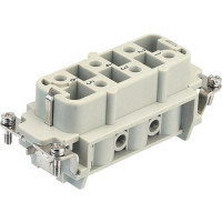 Produktbild för HARTING Han® 6 + jord HSB-honkontaktinsats typ 16B hona skru...