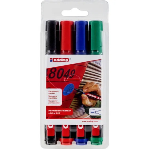 edding Permanent marker Edding 330 snedspets 1–5 mm blandade färger...