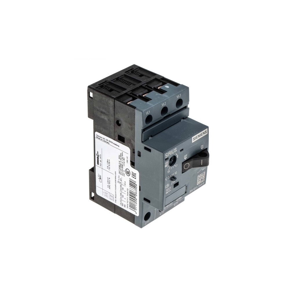 Produktbild för Siemens SIRIUS effektbrytare 3RV1 3RV1011-1AA10 3 slutande m...