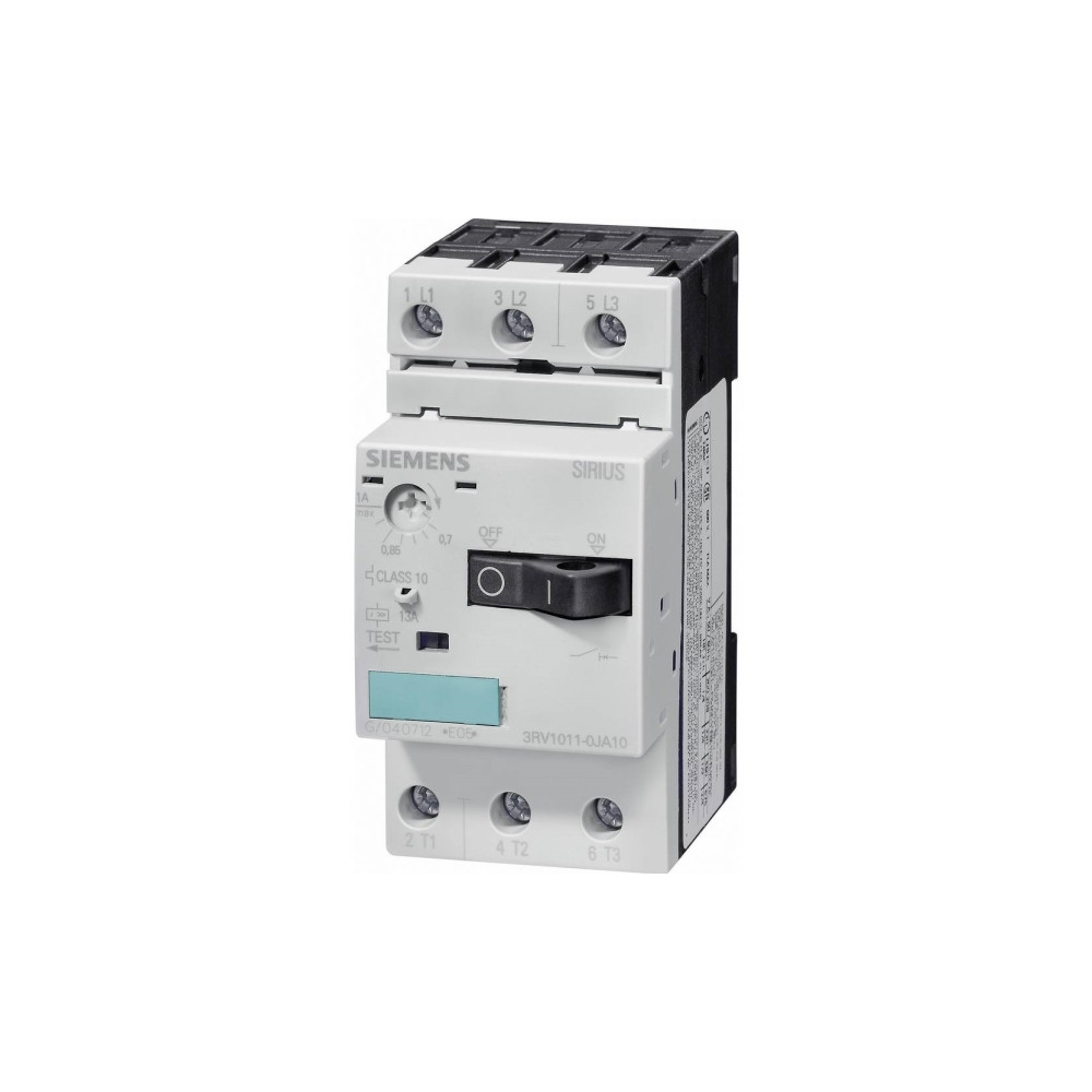 Produktbild för Siemens SIRIUS effektbrytare 3RV1 3RV1011-1AA10 3 slutande m...