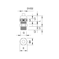 Produktbild för OBO kabelgenomföring Perfect PG36, kabel Ø 18–32 mm, IP68, p...