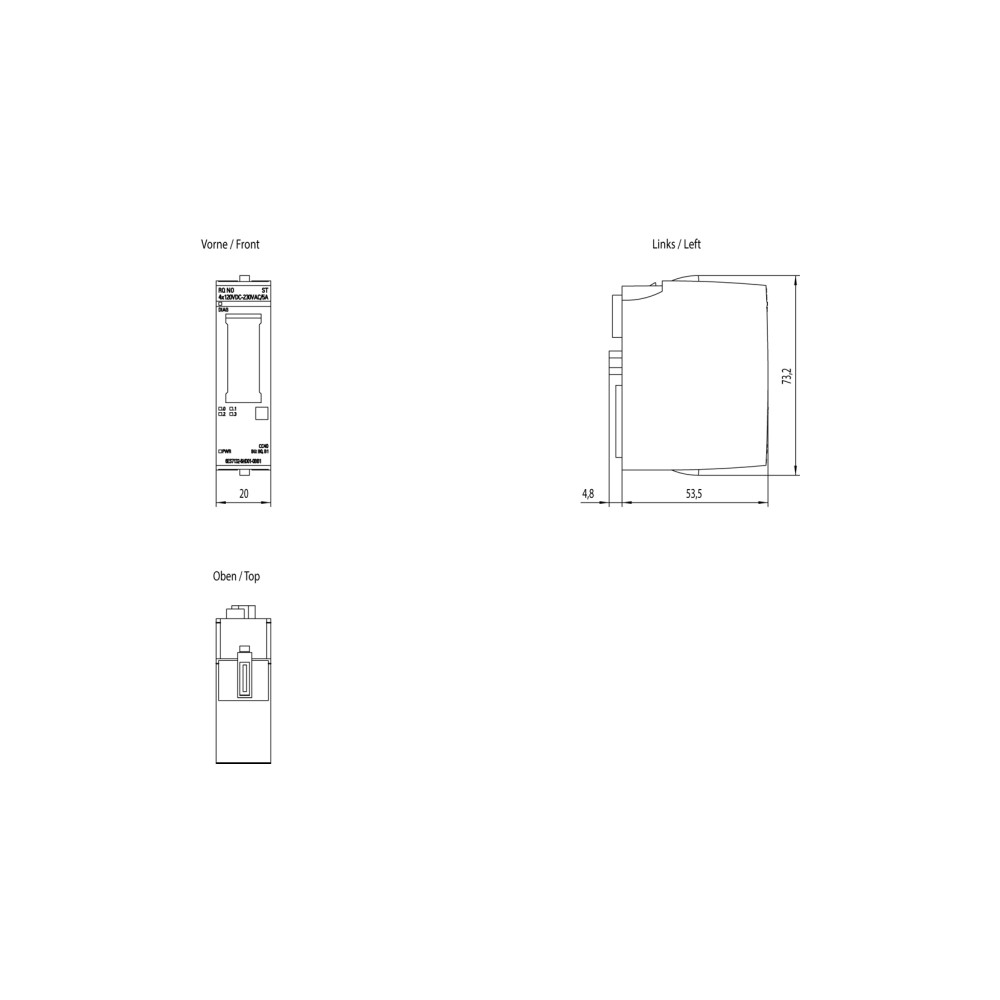 Produktbild för Siemens 6ES7132-6HD01-0BB1, inomhus, Multifärg, Tyskland, 45...