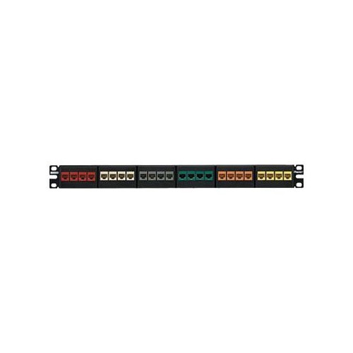 Panduit Panduit NetKey Modular Faceplate Patch Panel - patch-panel - 1U - 19"