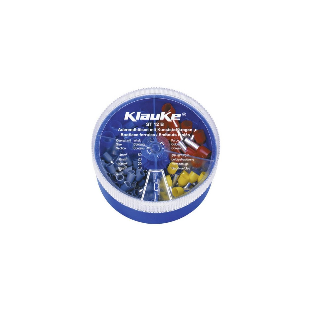 Produktbild för Klauke ST12B kabelskoset 4/6/10/16 mm² delvis isolerad grå/g...