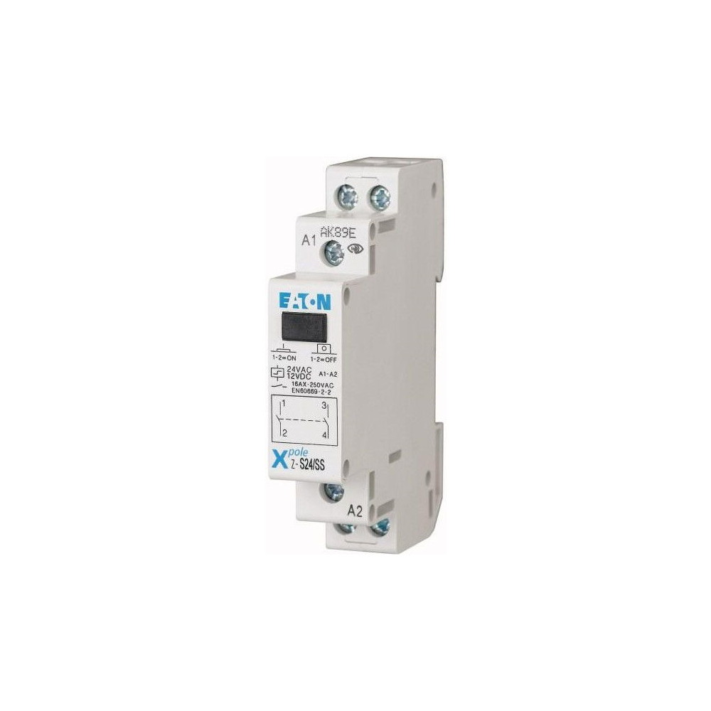 Produktbild för Strømstødskontakt DIN-skinne Eaton Z-S24/SS 2 x sluttekontak...