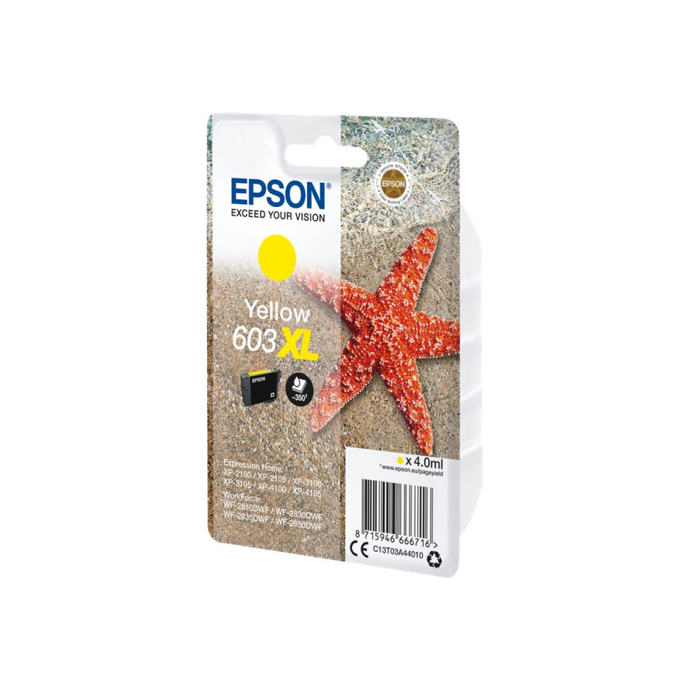 Produktbild för Epson 603XL - XL - gul - original - bläckpatron