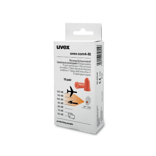 Uvex Uvex 2112131, Återanvändbara öronproppar, I öra, Orange, Trå...
