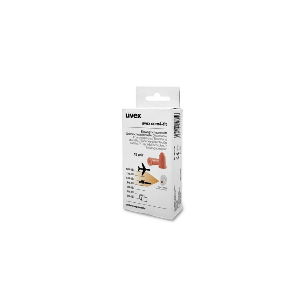 Produktbild för Uvex 2112131, Återanvändbara öronproppar, I öra, Orange, Trå...