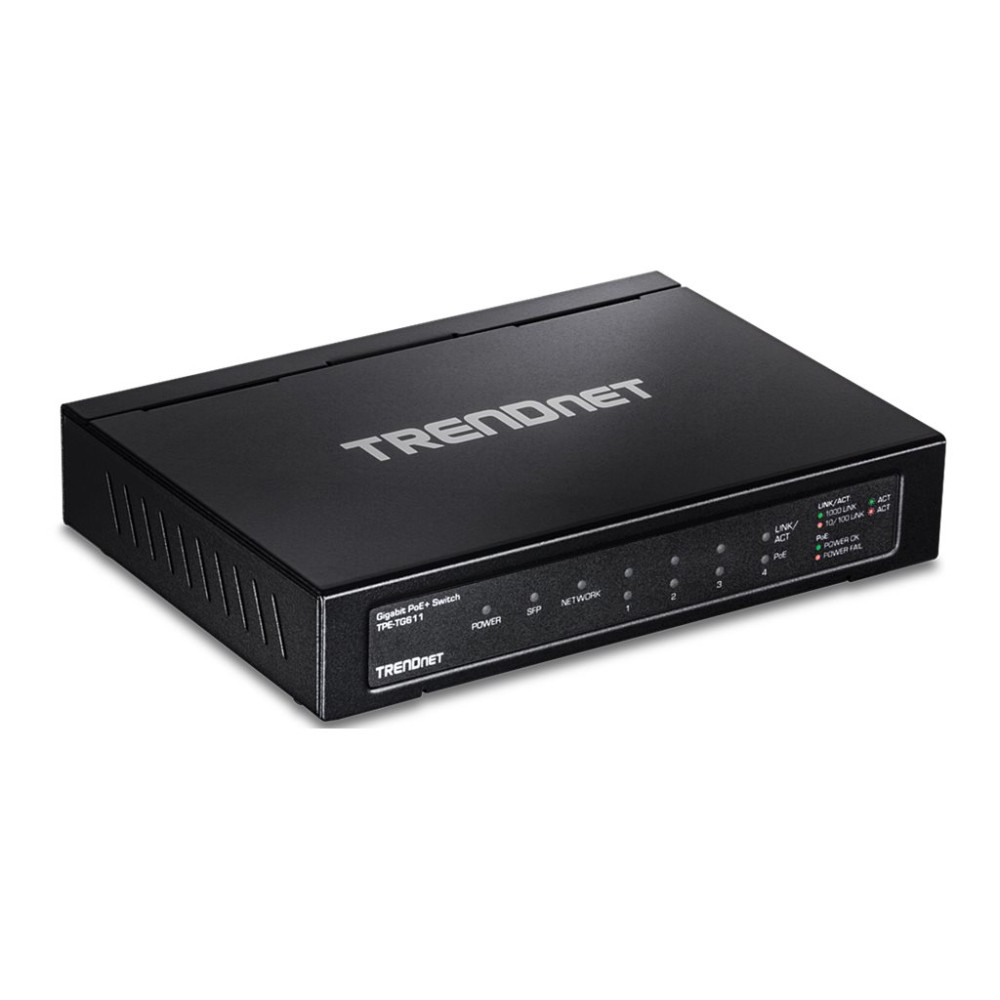 Produktbild för TRENDnet TPE TG611 - switch - 6 portar - TAA-kompatibel
